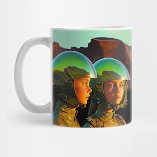 We Are Floating In Space - 49 - Sci-Fi Inspired Retro Artwork Mug